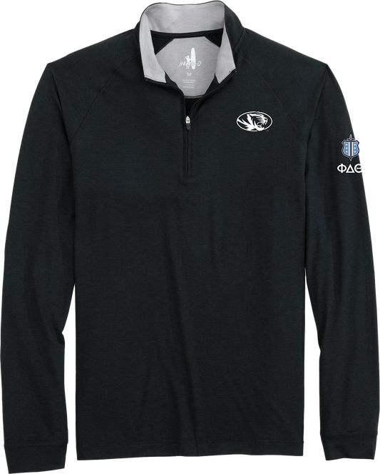 Mizzou, Johnnie-O Freeborne Quarterzip, Black