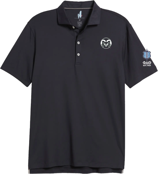 Colorado State University, Johnnie-O Huron Polo Shirt, Black