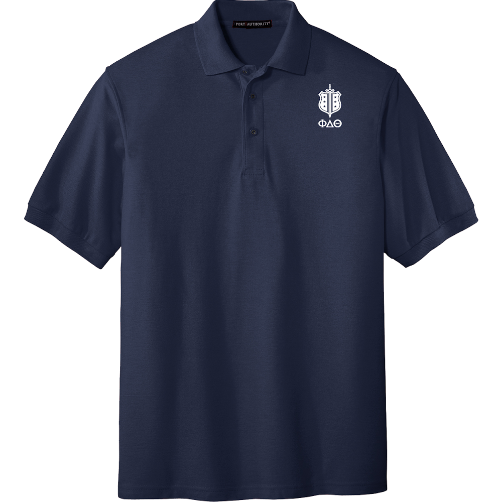 Phi Delta Theta | Port Authority Performance Fine Jacquard Polo - Greek Letters