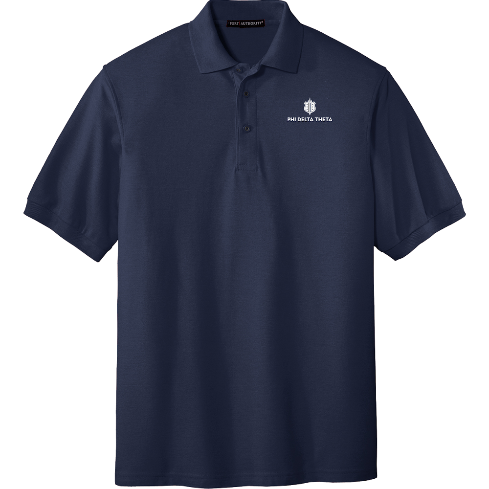 Phi Delta Theta | Port Authority Performance Fine Jacquard Polo - Primary Stacked