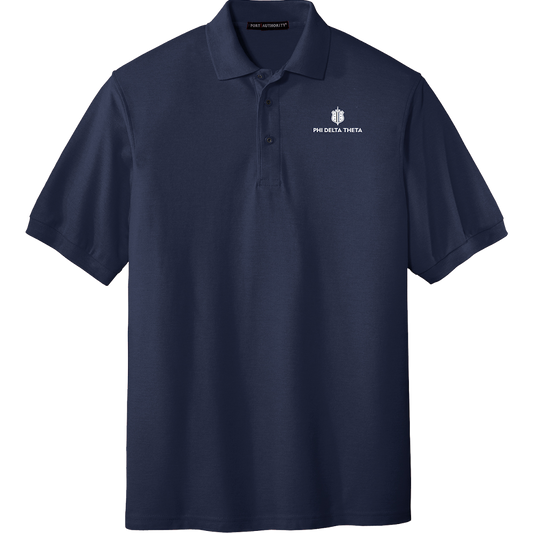 Phi Delta Theta | Port Authority Performance Fine Jacquard Polo - Primary Stacked