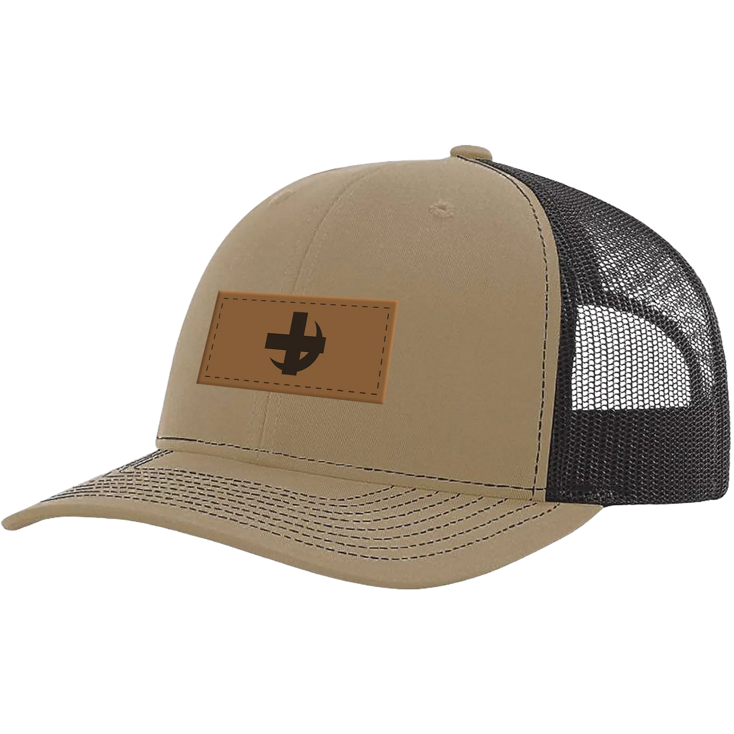 Lambda Chi Alpha | Richardson Trucker Snapback Hat, Leather Patch