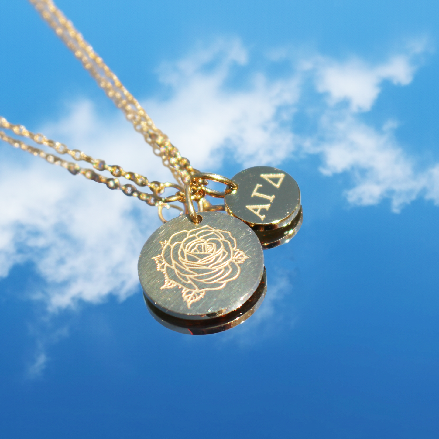 Alpha Gamma Delta | Charmed Rose Necklace