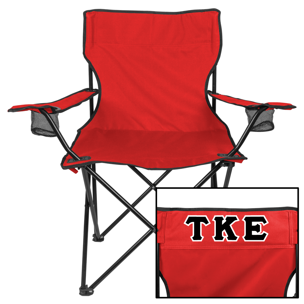 Tau Kappa Epsilon | Deluxe Red Captains Chair TKE Greek Letters