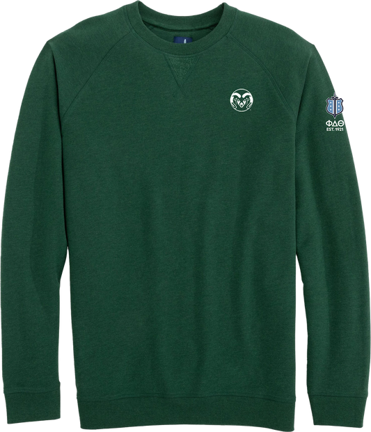 Colorado State University, Johnnie-O Freeman Crewneck, Green