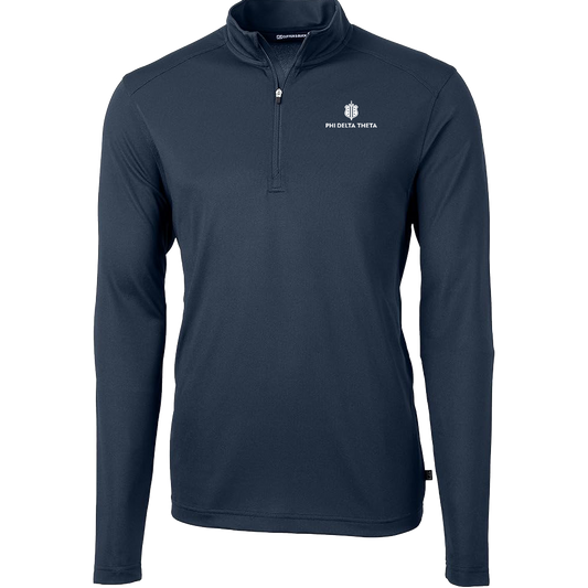 Phi Delta Theta | Cutter and Buck Men's Virtue Eco Pique Recycled Quarter Zip