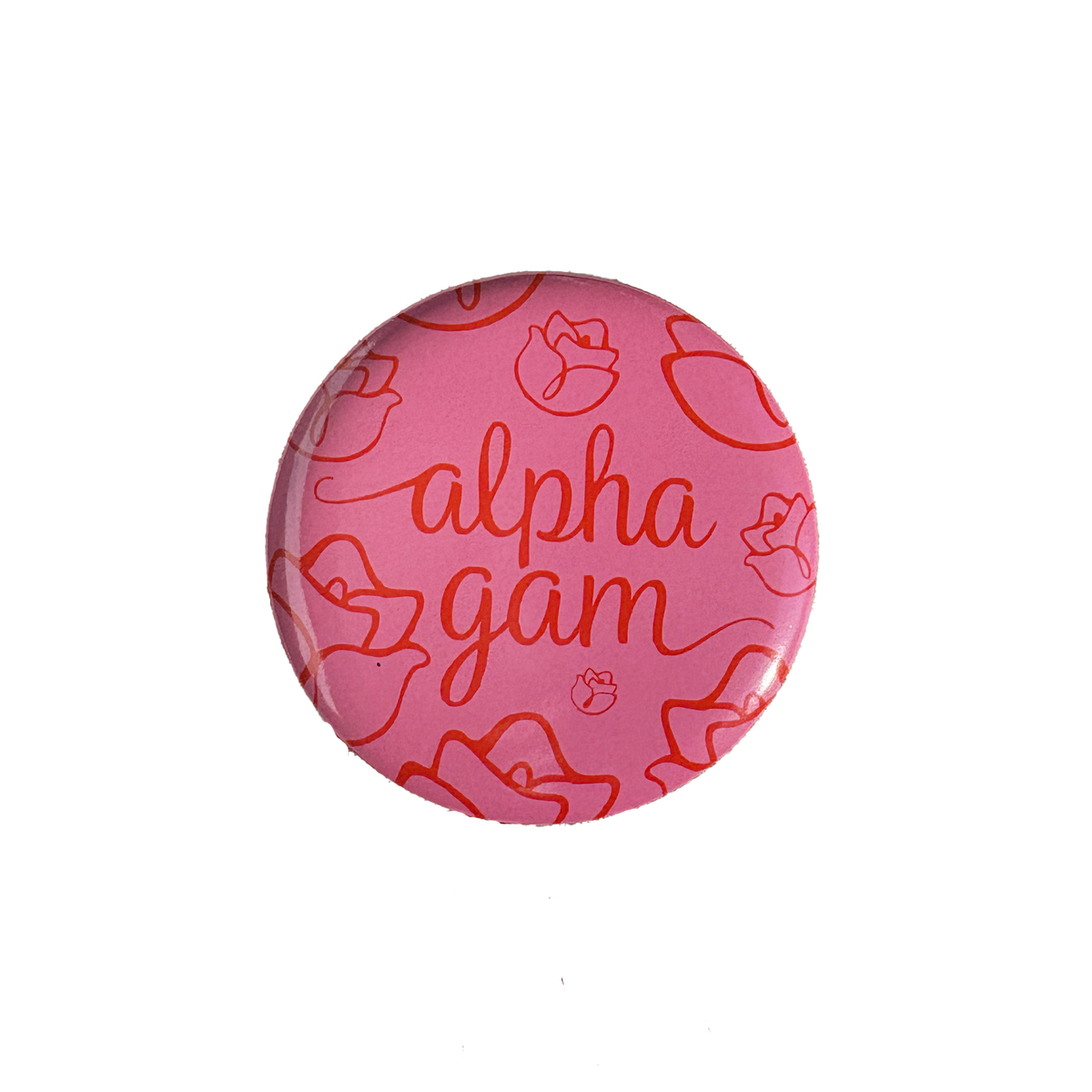 Alpha Gamma Delta | Bid Day Roses Button