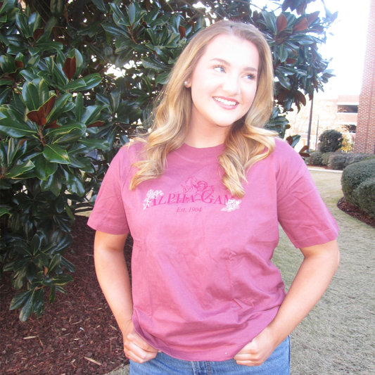 Alpha Gamma Delta | In Love With Alpha Gam Women's Oversized T-Shirt by Uscape
