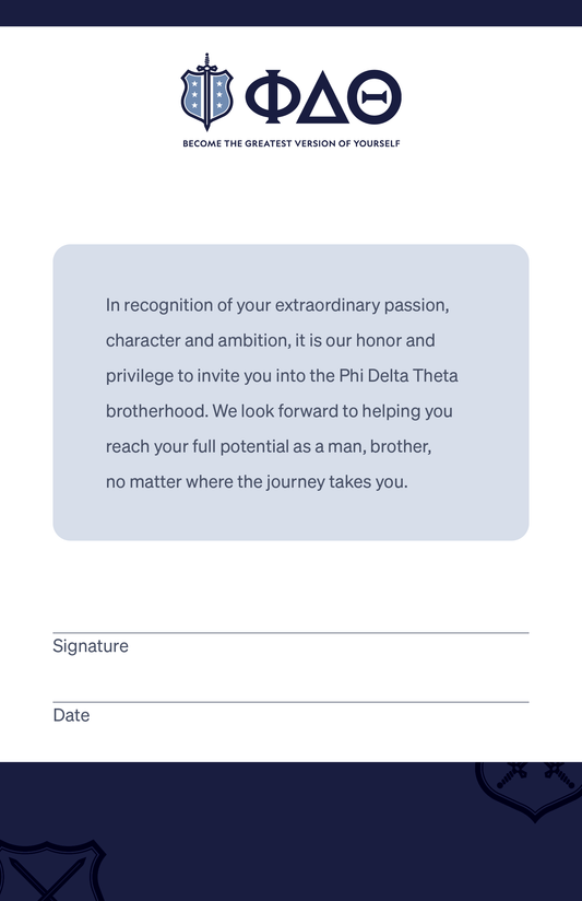 Phi Delta Theta Bid Day Cards (25 pack)