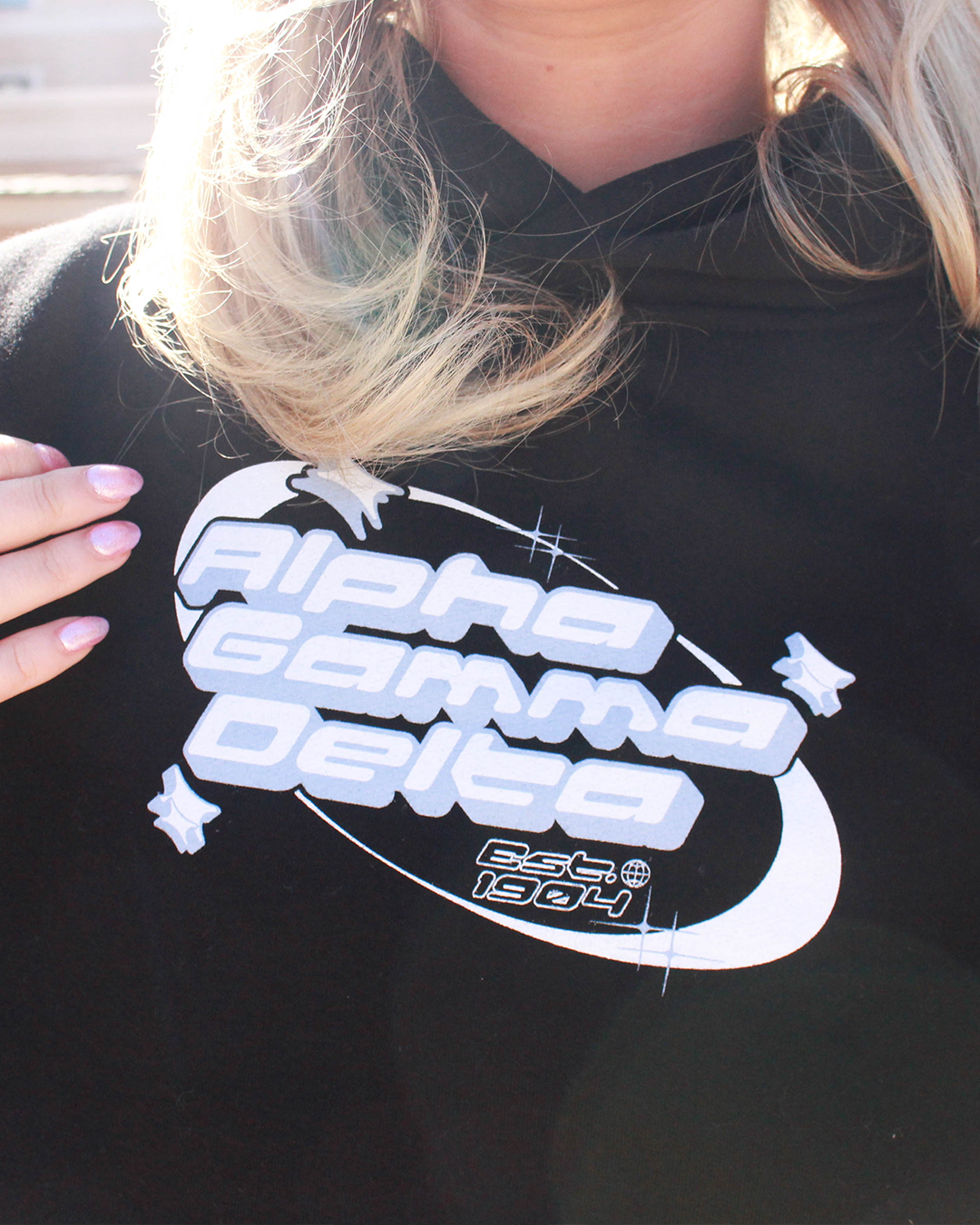 Alpha Gamma Delta | Y2K Premium Hoodie by Uscape