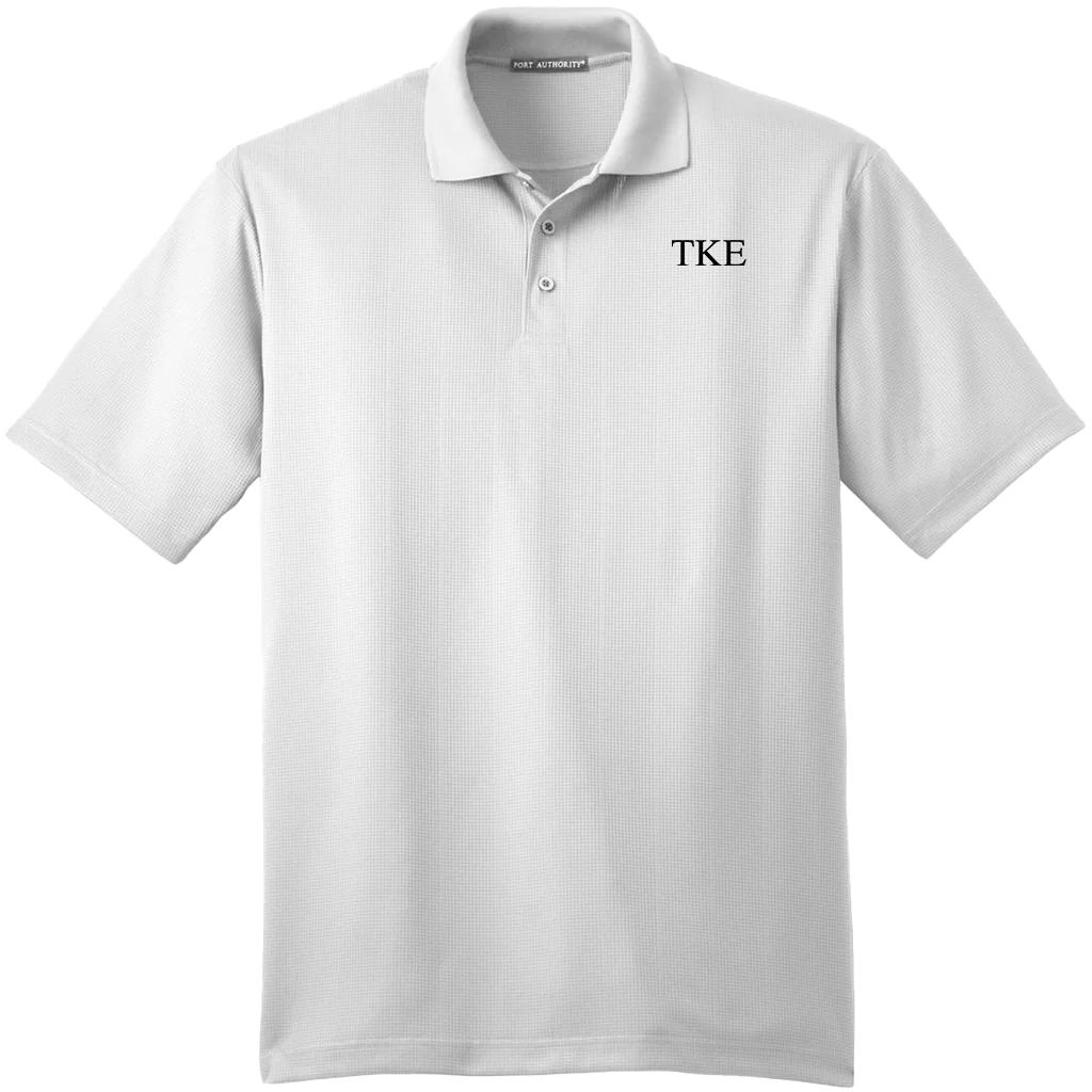 Tau Kappa Epsilon | Port Authority® Performance Fine Jacquard Polo - Greek Letters
