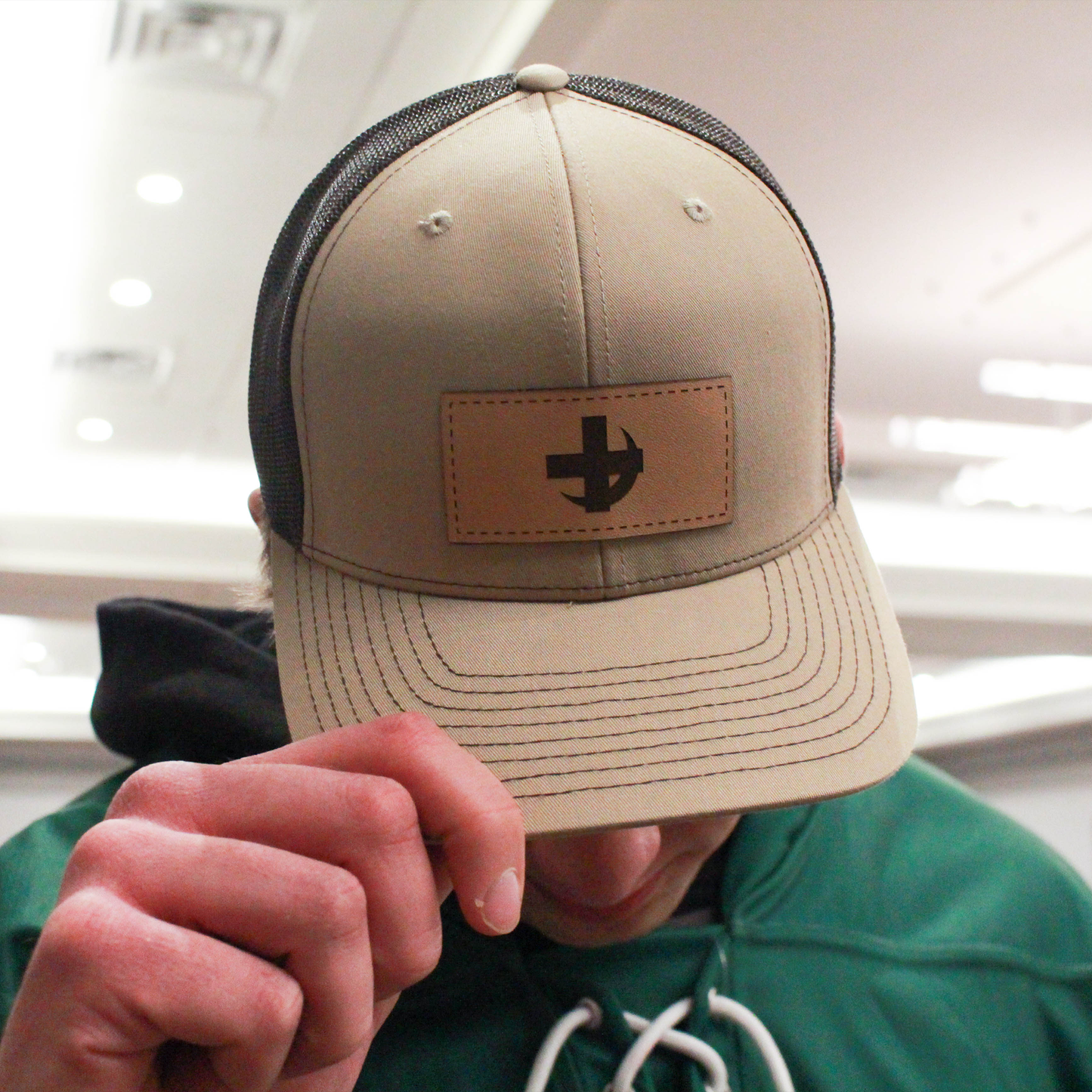 Lambda Chi Alpha | Richardson Trucker Snapback Hat, Leather Patch